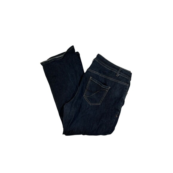 Lane Bryant Bootcut Jeans Women's Size 20 SHORT Dark Blue Stretch Genius Fit - Picture 1 of 5